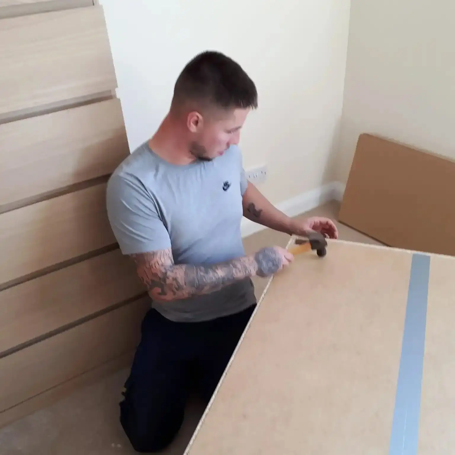 Brendans dismantling a wardrobe